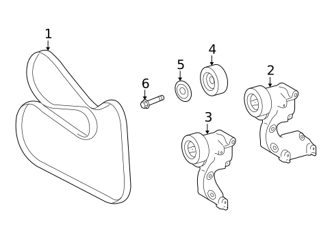 Belts & Pulleys for 2009 Lexus IS250 #0