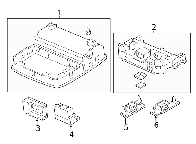 83250TX4A02ZD - Body: Roof Console for Acura Image