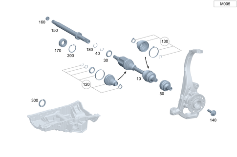 4MATIC&reg; Front Axle Shaft for 2016 Mercedes-Benz C 450 AMG&reg; #0