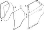 LR186950 - : Door Weather-Strip for Land-Rover Image