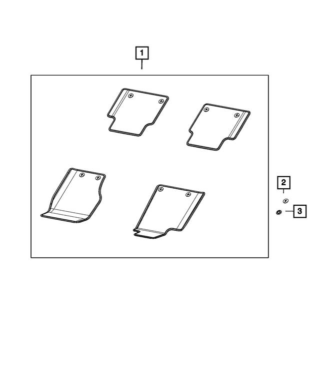 5SZ29DX9AB - : Front &amp; Rear Mat Kit for Mopar Image