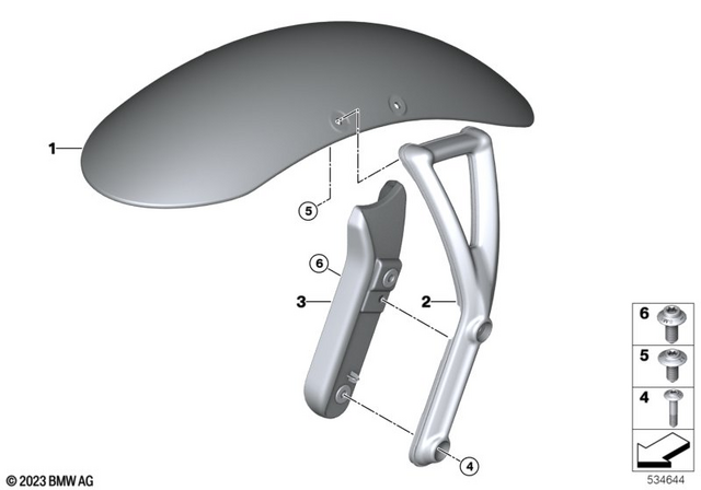 46615B36942 - Frame and Mounting Parts: Front Wheel Fender - Rohteil/blank for BMW-Motorrad Image image
