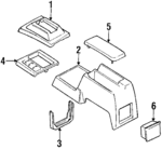 92052GA360LR - Body: Console for Subaru Image
