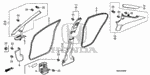 91560SNAA01 - Interior/Bumper: CLIP, TRIM for Honda Image