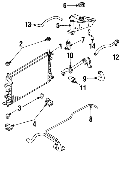 Radiator & Components for 2001 Mercury Cougar #0