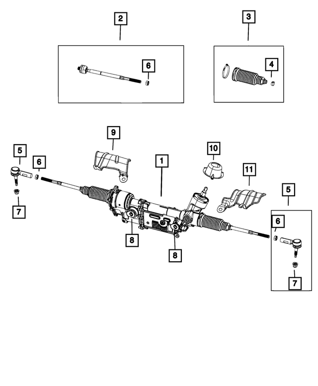 5154732AJ - Steering: Rack And Pinion Gear, All Wheel Drive for Mopar Image