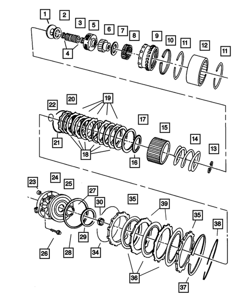 Overdrive Gear Train for 2002 Dodge Ram 2500 #1
