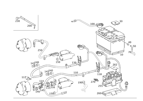 Battery, Starter/Alternator Cable for 2005 Mercedes-Benz C 230 #0