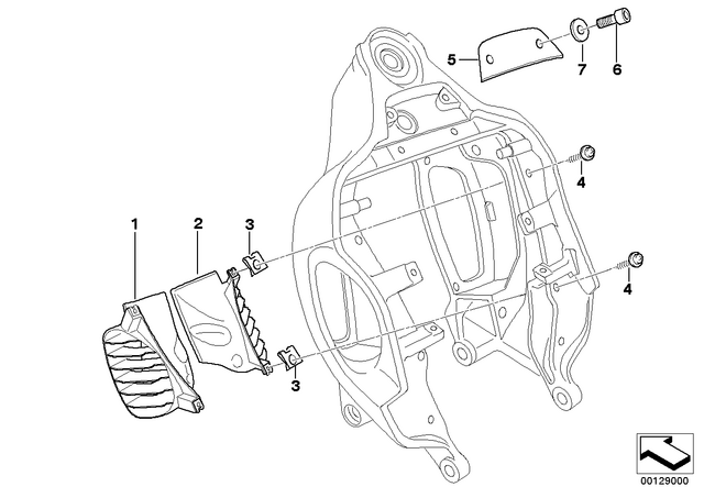 46512331885 - Frame and Mounting Parts: Outlet Grid, Left -  for BMW-Motorrad Image