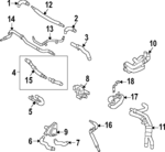 4KE819371H - Cooling System: Water Hose for Audi: Q8 e-tron, Q8 e-tron Sportback, SQ8 e-tron, SQ8 e-tron Sportback Image