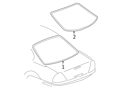 Glass & Hardware - Back for 2004 Oldsmobile Alero #0