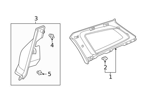 Interior Trim - Quarter Panels for 2008 Toyota Matrix #0