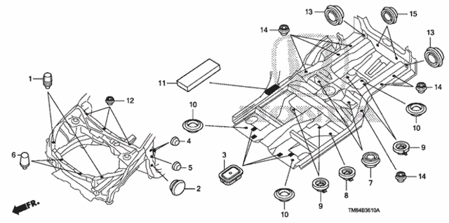 Grommet (FR.) for 2013 Honda Insight #0