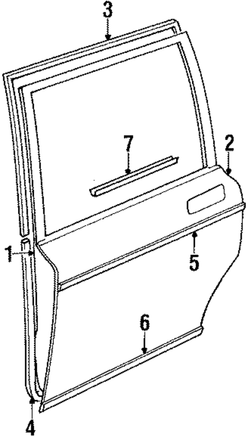 Door & Components for 1992 Volvo 240 #1