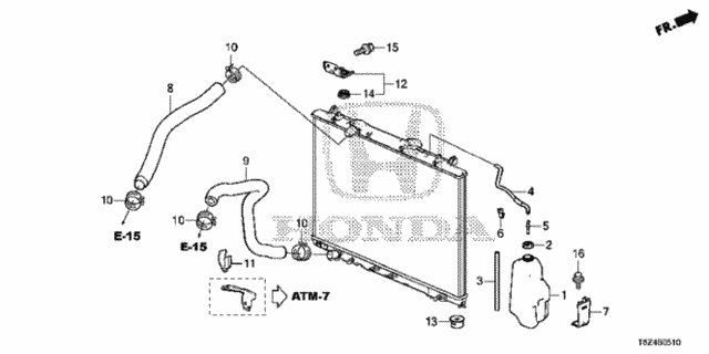 Radiator Hose - Reserve Tank (-'19) for 2018 Honda Ridgeline #0