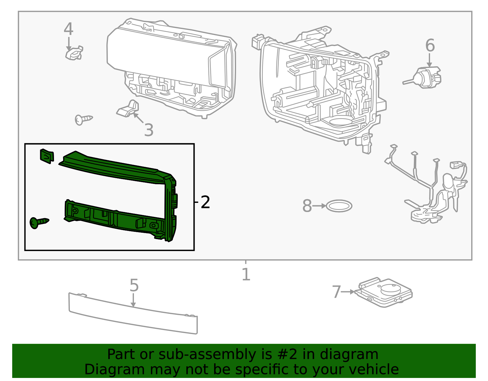 81146-60S40 - 2024 Toyota Land Cruiser - Lamp Bezel | Toyota Parts