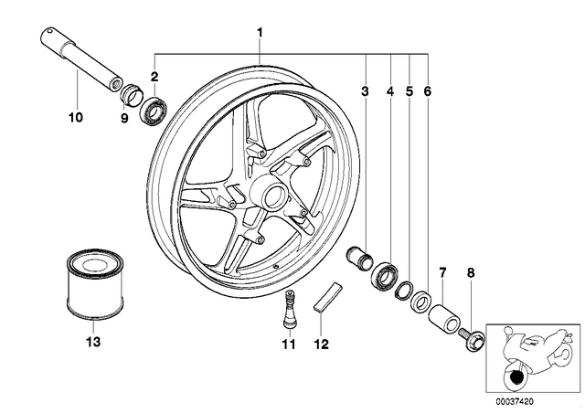 36317670352 - : Front Wheel, Mandarin for BMW-Motorrad Image