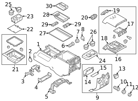 Console for 2016 Ford F-350 Super Duty #0
