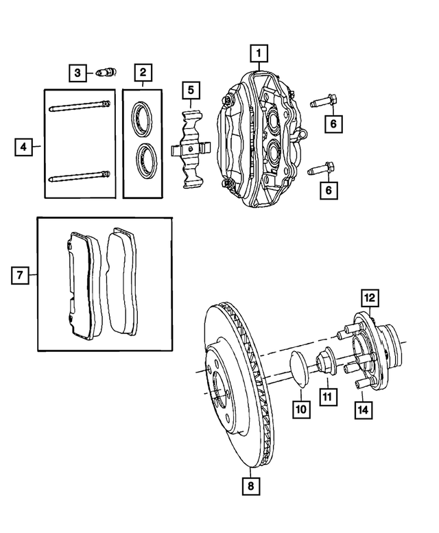 68525310AA - Brakes: Disc Brake Caliper Assembly, Right for Mopar Image