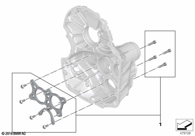 23008371444 - Manual Transmission: Set Bearing Support Panel -  for BMW-Motorrad Image