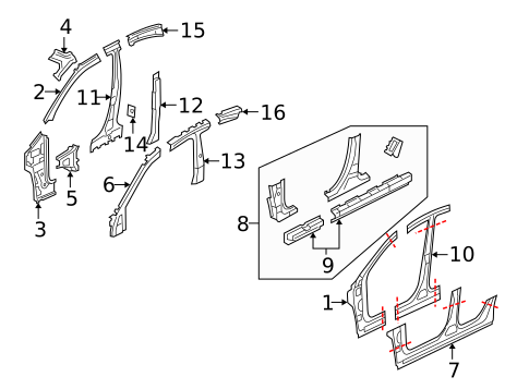 Rocker Panel for 2008 Mazda 3 #0
