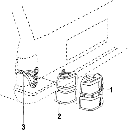Tail Lamps for 1990 Chevrolet Celebrity #0