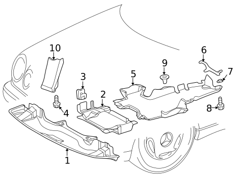Splash Shields for 1998 Mercedes-Benz E300 #0