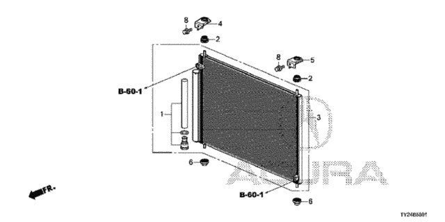 A/C Air Conditioner (Condenser) (4WD) for 2017 Acura RLX #0