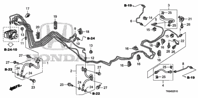 Brake Pipe - Hose (ABS) for 2010 Honda Fit #0