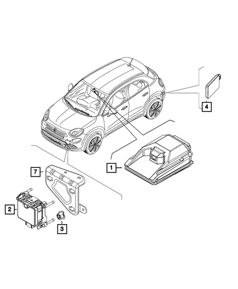 Keys, Modules and Engine Controllers for 2019 Fiat 500X #2