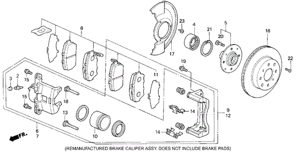 Front Brake (3) for 1995 Honda Civic #0