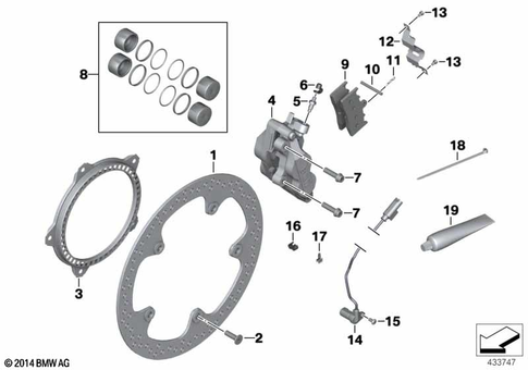 Front Wheel Brake for 2010 BMW-Motorrad R 1200 R #1