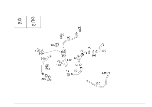 Heating Water Lines for 2010 Mercedes-Benz ML550 #0