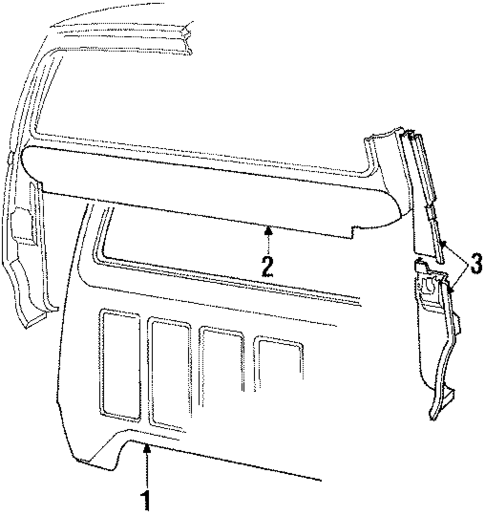 Rear Panels for 1985 Dodge W150 #2
