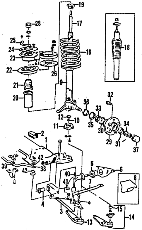 Front Suspension for 1987 Volvo 244 #1