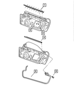 4865584AA - Doors and Related Parts: Door Belt Weatherstrip, Right for Mopar Image