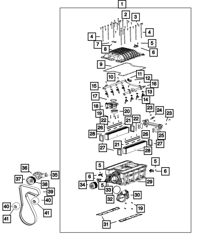 « 6510669AA – Engine : Vis à Tête Héxagonale Boulon, Montage pour Mopar Image »