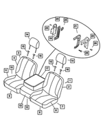 1GA341J3AA - Interior Trim: Front Seat Back Cover for Dodge: Ram 2500, Ram 3500 Image