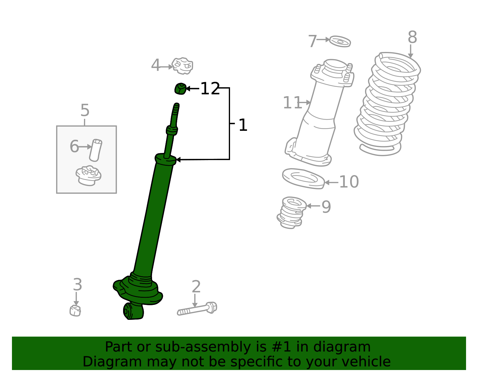 48530-80333 - Suspension Strut 2006-2010 Lexus SC430 | Longo Lexus Parts