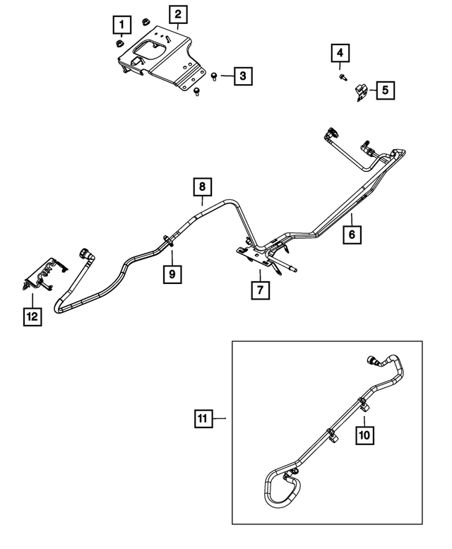 « 68090480AD – Fuel : Canalisation De Carburant Support pour Mopar Image »