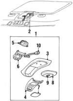 XL2Z78519A70BAC - Body: Overhead Console for Ford Image