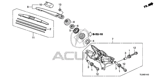 Rear Wiper for 2011 Acura TSX #0