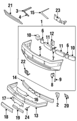 1248804070 - Body: Bumper Assembly for Mercedes-Benz Image