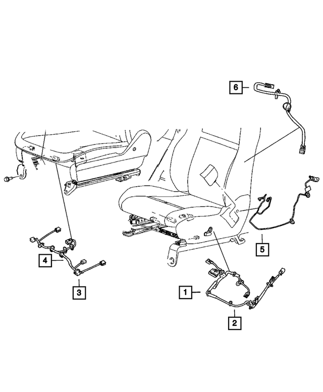 68531690AA - Electrical: Power Seat Wiring for Mopar Image