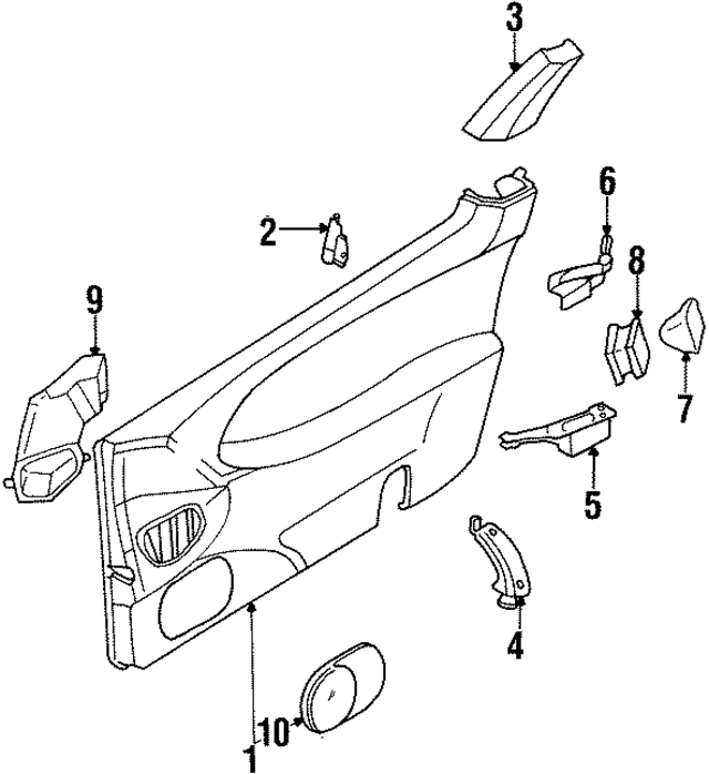 8090048P00 - Body: Door Panel for Nissan: 300ZX Image