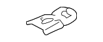 1J0858849 - Body: Child Restraint Anchor Plate Bracket for Volkswagen Image