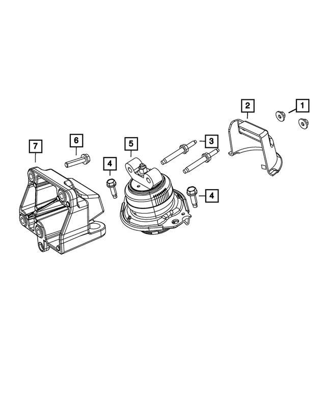 « 5090026AA – 3.0L Gas; Engine : Monture Du Moteur Ecran Thermique, Côté Gauche pour Mopar Image »