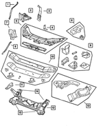 5056017AC - Frames and Bumpers: Battery Strap for Mopar Image