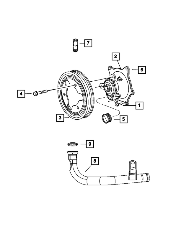 « 6035424 – Cooling : Tête Hexagonale Vis Et Rondelle, Montage pour Mopar Image »