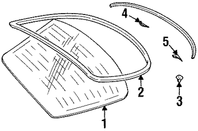 MB882455 - Body: Back Glass for Mopar Image